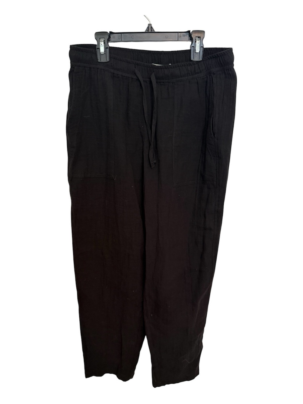 Z Supply Black Straight Leg Gauze Drawstring Pants